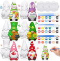 VioraWhite 6 Pcs Easter Gnome Ceramics to Paint Galentines Crafts Seasonal Holiday Ready to Paint Your Own Gnome Statues 4'' Mini Unpainted St. Patrick's Day Valentine Ceramics Figurines to Painting