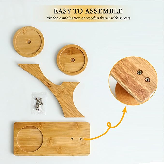 Porcelain Condiment Jar Set, Spice Jars with Bamboo Lids and Spoon, Wooden Tray, 170 ML (5.8 OZ), Used to Store Tea, Spices, Coffee, Set of 3(White)