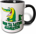 3dRose See Ya Later Alligator 11oz Two-Tone Black Mug