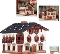Ceramic Houses and Villages Collection - Tealight Candle Holder Ceramic Art Handmade Collectible Miniature Light House in Garmischpartenkirchen, Bavaria, Germany B265AR*