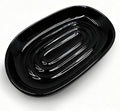 Soap Dish, Ceramic Soap Dish with Marble PatternShower, Soap Saver Tray for Bathroom, Kitchen Sink & Vanity, Multi-Use Holder for Jewelry, Rings, Keys (1 Pack, Black)