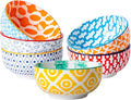 Ceramic Dipping Bowls Set - Mini 4 Oz Dessert Bowls Set - Small 3.5 Inch Porcelain Bowls for Side Dishes, Snack, Appetizer, Yogurt - Microwave Dishwasher Safe - Set of 6 - Assorted Colors
