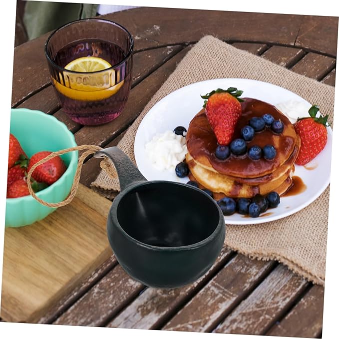 Retro Ceramic Snack Bowl with Handle Unique Japanese-style Serving Bowl for Soup Noodles and Tea for Home Decor and Kitchen Use