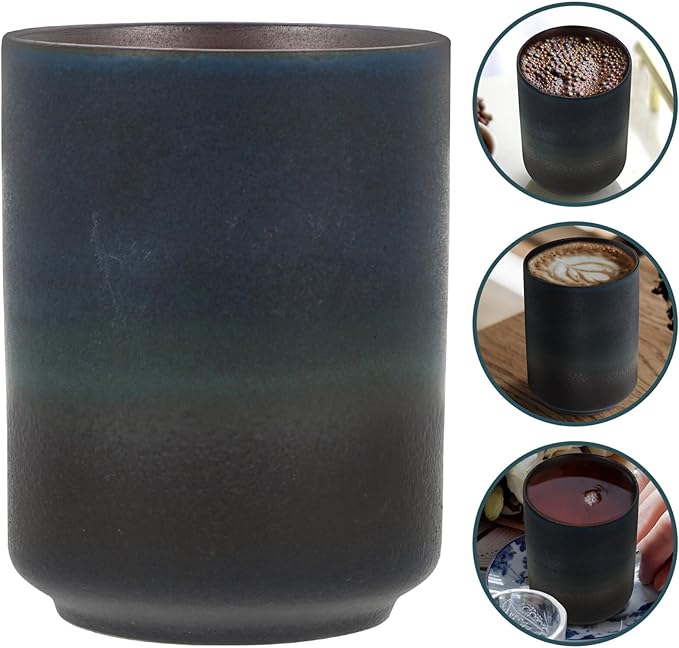 Japanese Tea Cup Retro Style Ceramic Teacup Cute Water Cup 250ml Simple Generous Design for Home Office