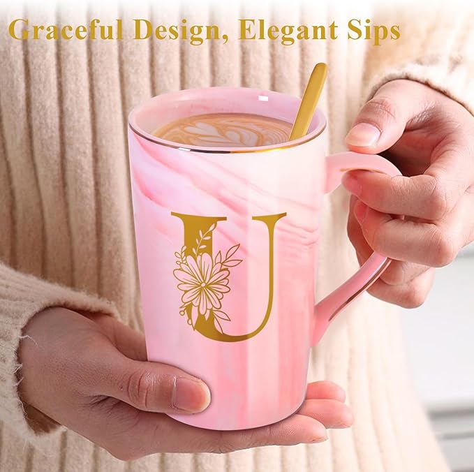 Personalized Ceramic Coffee Mug with Lid Tea Cup Gift Auntie Titi Son Girlfriend Brother Work Police Wife Bachelorette College Students Cowgirl Soul Best Sister Ever Work Young Adult Tomboy Lesbian,U
