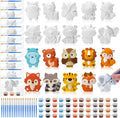 Simgoing 20 Set Jungle Animals Ceramic Painting Kit DIY Ceramic to Paint Your Own Safari Animal Figurines Unpainted Plaster Arts and Craft for Adults Holiday Birthday Party Favors