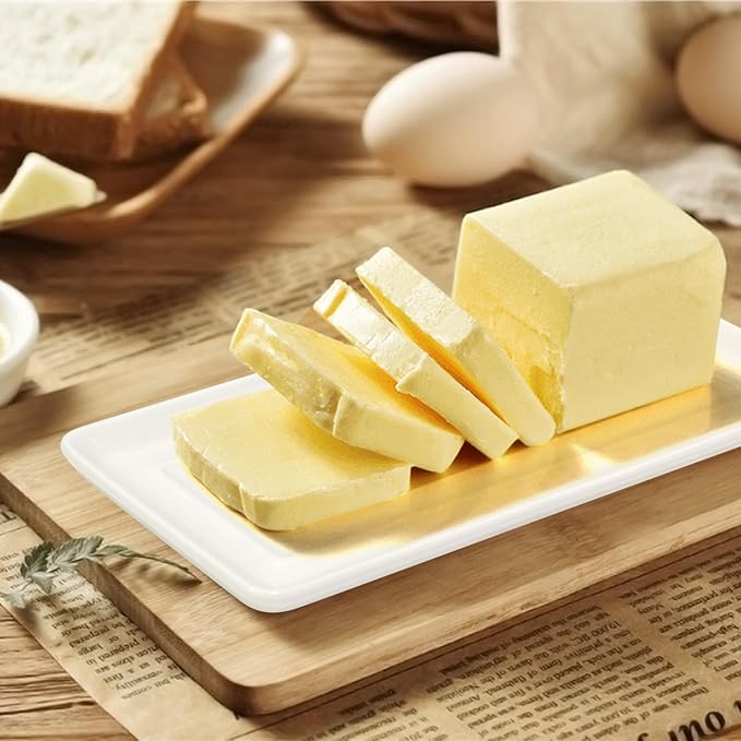 Gute Butter Dish with Lid for Countertop, Covered Ceramic Butter Dish, Butter Tray Storage for 1 Stick of Butter, Butter Keeper Container with Handle for Kitchen, White