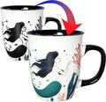 Color Changing Mermaid Coffee Mug 16oz - Ceramic Coffee Mug, Funny Ceramic Tea Cups for Home or Office, Mermaid Gifts for Mothers Day Christmas