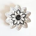 Small Flower Jewelry Dish Tray, Decorative Ceramic Trinket Dish, Modern Accent Tray for Vanity