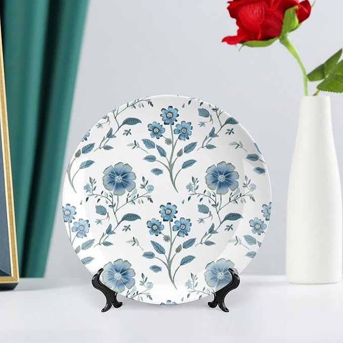 Mughal Flower Vintage Plates for Display Farmhouse Art Decoration Supplies Display Office Holiday Party Decorations Customize Gifts for Men Women Holiday, 6", 7", 9", 10"