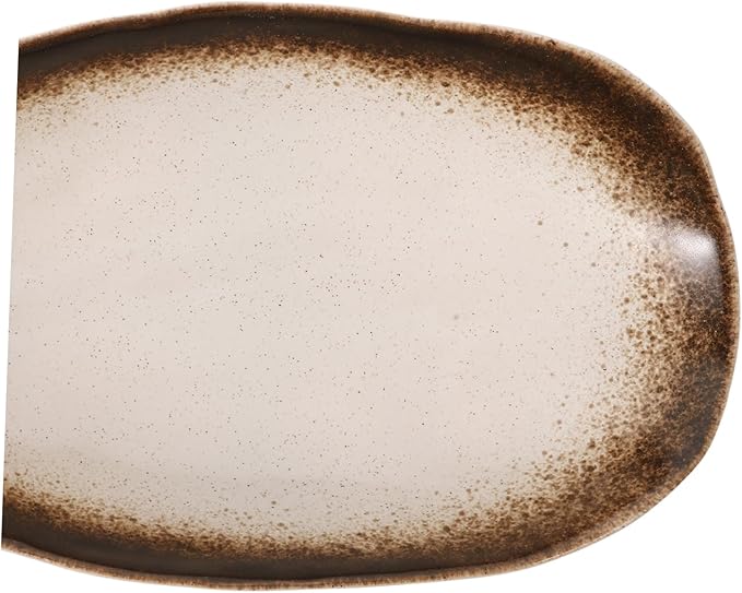Ceramic Plate Irregular Fish Plate Japanese Style Pottery Dish for Dried Fruits Salad and Quick Meals Unique Vintage Design Lightweight Dinnerware for Home Use