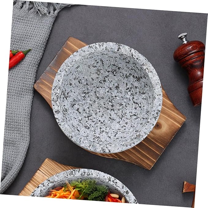 Korean Stone Bowl Mat Pot Holder Wooden Casserole Mat Heat Insulation Scratch-Resistant Reusable Diameter