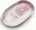 Soap Dish, Ceramic Soap Dish with Marble PatternShower, Soap Saver Tray for Bathroom, Kitchen Sink & Vanity, Multi-Use Holder for Jewelry, Rings, Keys (1 Pack, Pink-White)