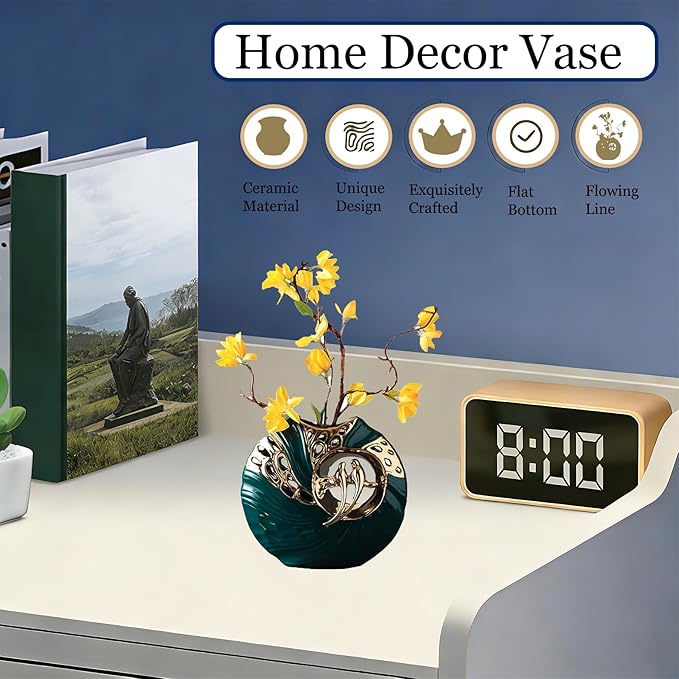 Modern Abstract Art Ceramic Statue Home Decoration House Decorations Living Room Coffee Table Decor Collectible Figurines Sculpture Decoration Ornaments for Living Room(Vase)