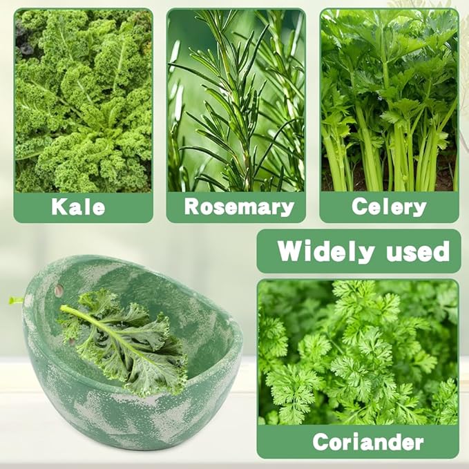 Pottery Herb Stripper Bowl, Handmade Ceramic Herb Peeling Cup with Different Hole Sizes for Separating Leaves and Stems(Color:Green)