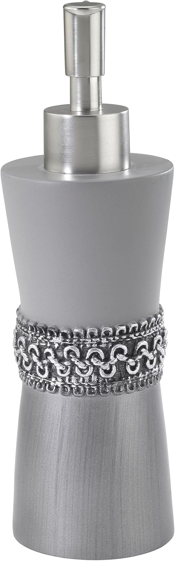 Avanti Linens - Soap Dispenser & Lotion Dispenser, Durable Resin Bathroom Accessories (Braided Medallion Collection)