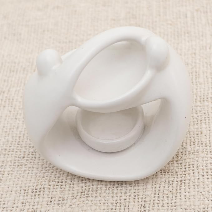 NOVICA Artisan Handmade Ceramic Oil Warmer White Sculptural Indonesia Lamps Lighting Incense Burners [4.3in H x 4.7in W x 3.1in D] ' Warm Feelings'