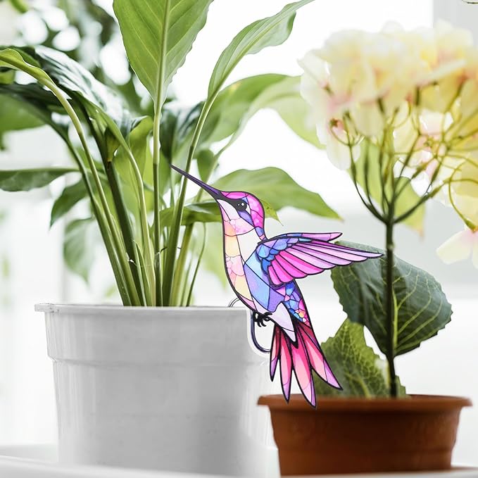 Hummingbird Gifts for Women, Hanging Plant Planter for Indoor Outdoor Garden, Mothers Day Birthday Gifts for Mom Grandma from Daughter Son, Bird Lover Plant Pots Accessories