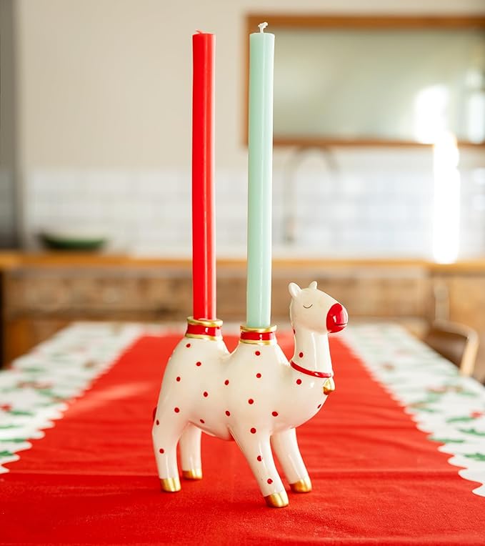 Talking Tables Ceramic Candle Holder for Candle Sticks Candlesticks Stand 7.8′′ Camel Shaped Table Decorations Centrepiece Candelabra Décor Dinner Party Birthday Wedding Mothers Day