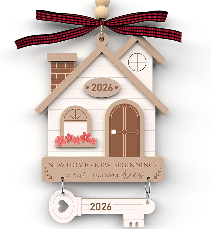 House Warming Gifts New Home - Housewarming Gifts for New House - Housewarming Gift Presents for Women, Couple - New Home Owners Gift Ideas - Wooden New/First Home Home Ornament 2026