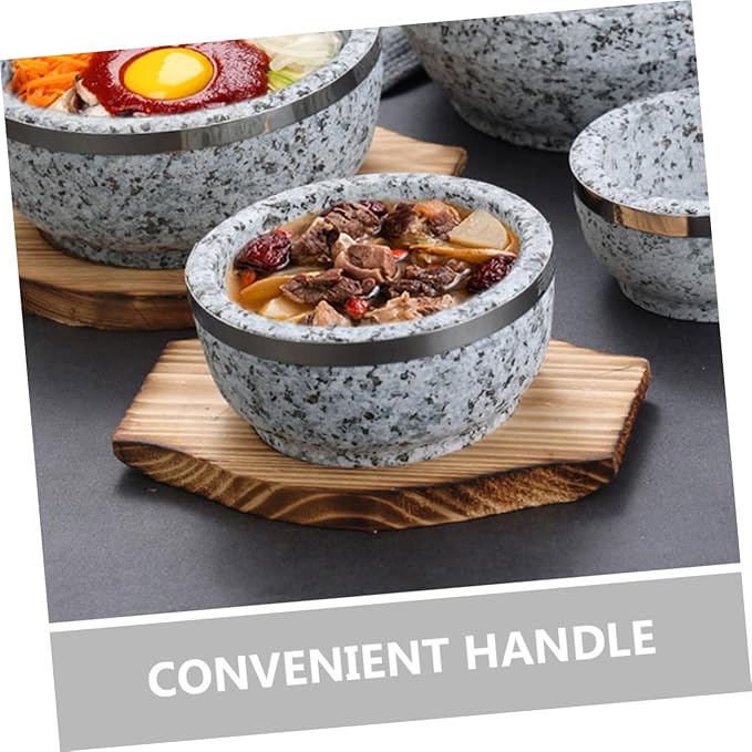 Korean Stone Bowl Mat Pot Holder Wooden Casserole Mat Heat Insulation Scratch-Resistant Reusable Diameter