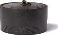 Ceramic Canister,16.9 Oz /500ml Food Storage Jar for Tea,Coffee Beans,Herb,Candy,Spices,Nuts (Stone Black)