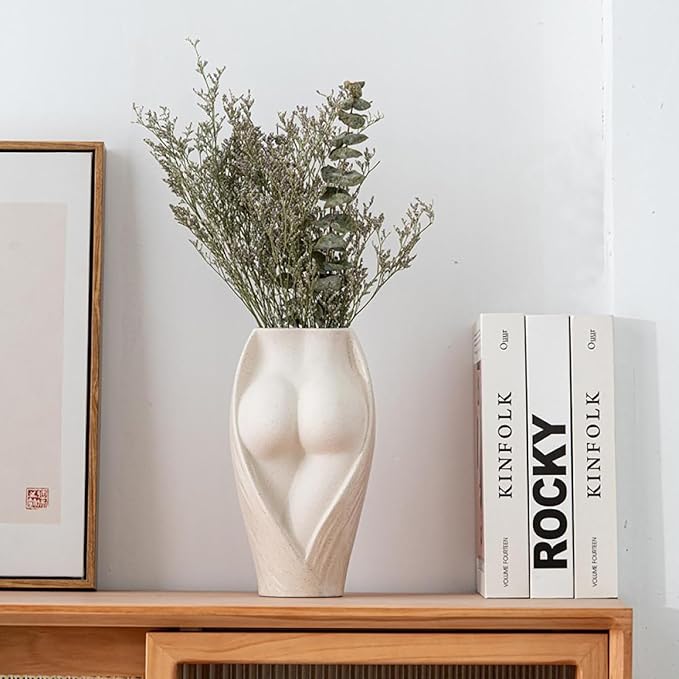 Gaolinci Sexy Human Body Vase Modern Ceramic Sculpture Flower Plant Holder Home Decoration Table Center Piece