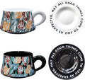 Tea Cup and Saucer Set of 2,Bone China Tulip Ceramic Coffee Cup Gift Set with Box，Latte Mug for Mother's Day Gifts（8.95 oz）