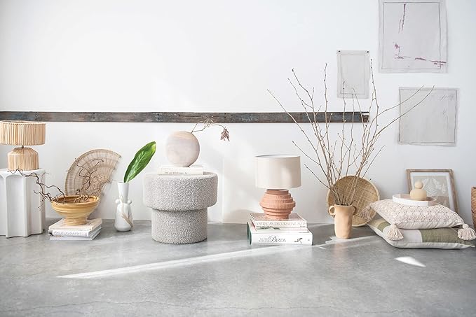 Bloomingville Rustic Stoneware Planter with Handles and a Reactive Glaze Finish Vase, Terracotta