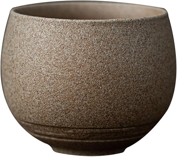 Japanese Tea Cups, Handmade Stone Pottery Tea Cup Wabi Aesthetics Ceramic Matcha Mug Yunomi for Coffee and Tea E 1 Pc