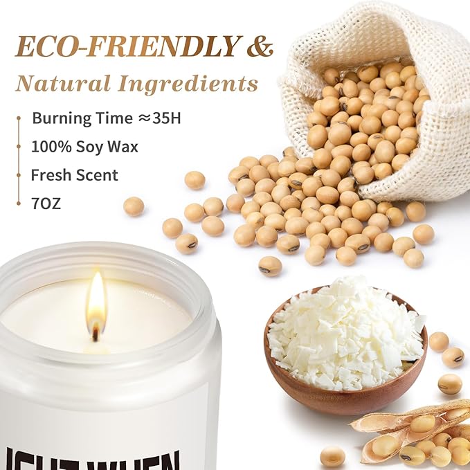 Gifts for Boyfriend Husband Him Men Couples Anniversary- Funny Romantic Valentines Day Presents for Men Husband Couple - Handmade Lavender Scented Candle (7oz)
