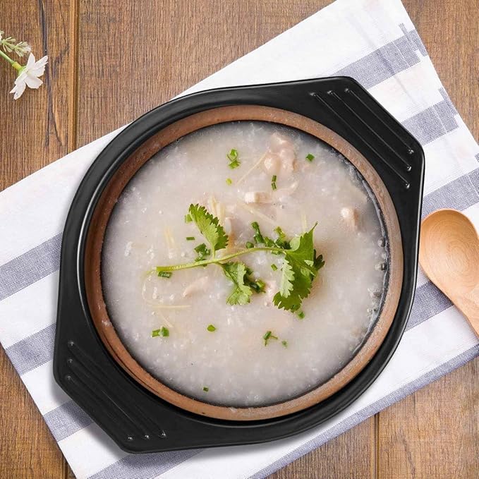 2Pcs Casserole Pot Holder 8.5" Stone Pot Trivet Heat Resistant Tray Hot Pot Holder Mats Melamine Heat Resistant Pads for Hot Pot Stone Pot Casserole