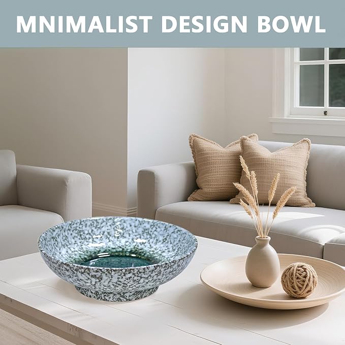 10" Decorative Bowl,Ceramic Fruit Bowl for Kitchen Counter,Coffee Table, Dining Room,Table Centerpiece Bowel,Entryway Key Holder & Jewelry Organizer (Evil Eye)