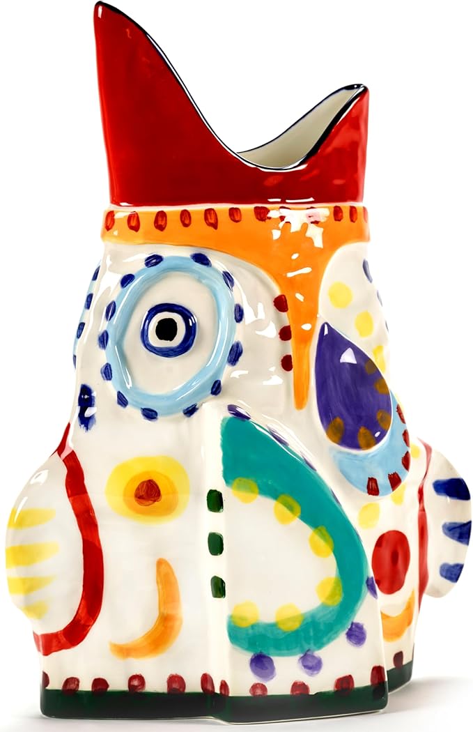 Serax Flower Vase | Sicily by Ottolenghi | Colorful Fish Stoneware Home Decor Living Room for Coffee Table, Kitchen Decorations | Modern Entryway Table Decor | Unique Centerpiece Vases