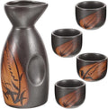 1 Set Japanese Sake Set Porcelain Sake Pot Traditional Ceramic Cups Elegant Rice Wine Cup Dining Table and Enjoyment