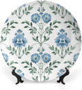 Vintage Plates Mughal Flower Mughal Flower in Monsoon Customize Decor for Table Household Office Home Porcelain Dessert Plate Set with Display Stand And Hook Up, Multi Sizes, Gifts for Men Women