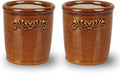 Votive Candle Holder for Home and Kitchen Décor- Ceramic Candle Holder Set of 2 - Beige