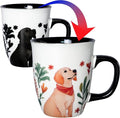 Dog Mug - Heat Changing Coffee Mugs, Ceramic Cup for Tea Hot Cocoa Latte, Funny Gifts for Dog Lovers Women Man