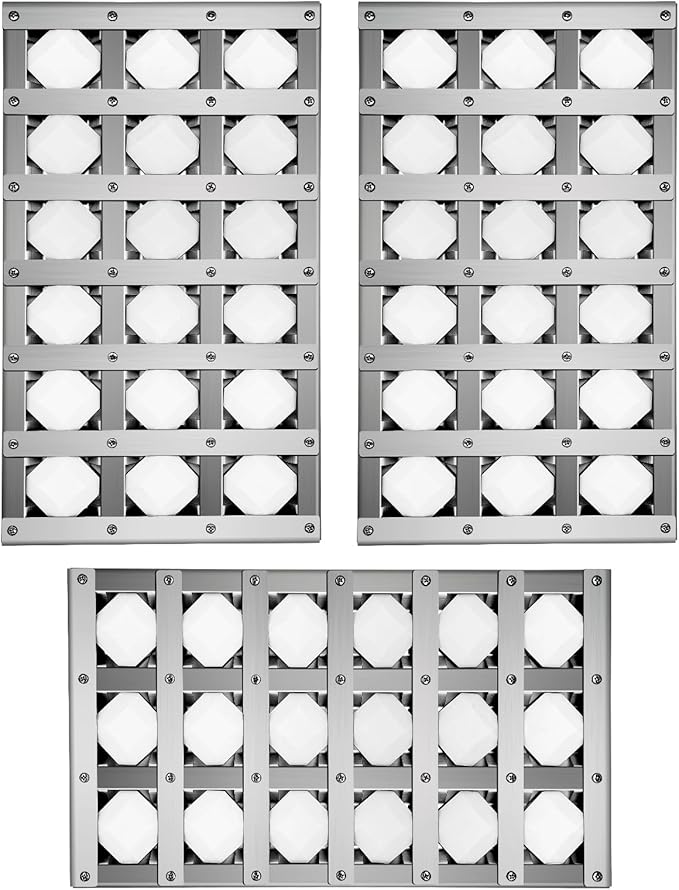 510-1025 Briquette Tray for Alfresco Grill Parts,3 Pack Radiant Tray Assembly for Alfresco Artisan with Ceramic Rods