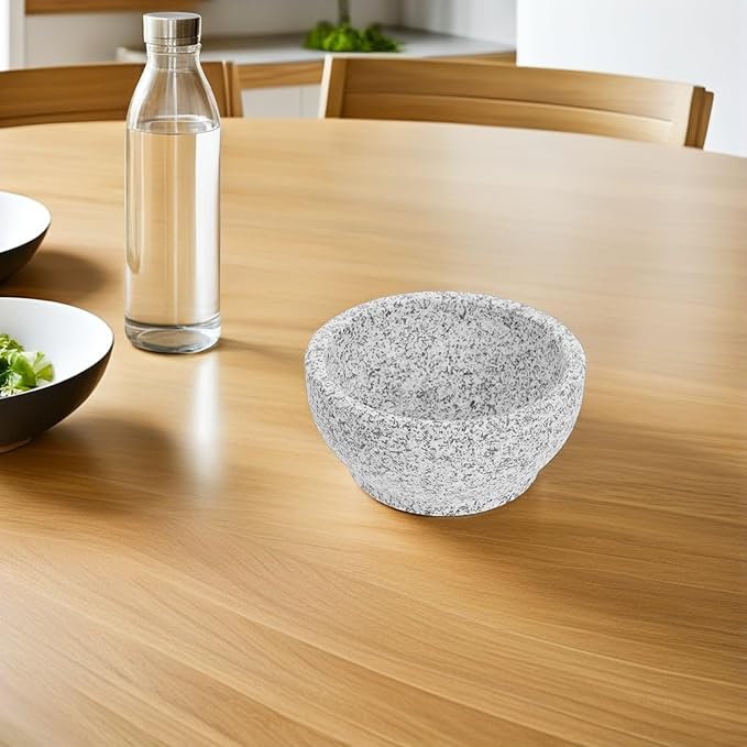 Korean Stone Pot for Rice and Soup, 14pcs Commercial Natural Stone Bowls Set, Small Seafood and Bibimbap Cooking Bowl, Compatible with Induction Cookers for Restaurant Use