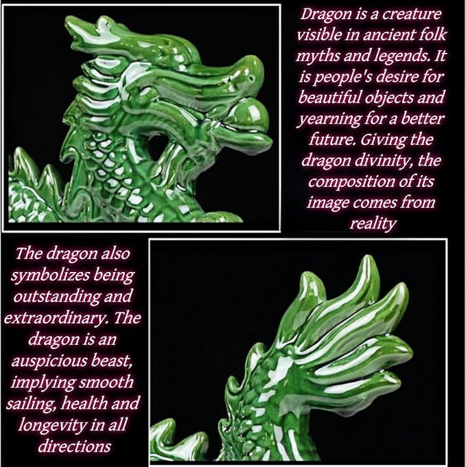 Chinese Style Sculpture Ceramic Pixiu Sculpture Chinese Asian Decoration Symbol of Fortune and Wealth - Red