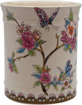 YIMIFLA Utensil Crocks Extra Large Kitchen Utensil Holder for Countertop Ceramic Cooking Utensils Butterfly Ice Crack