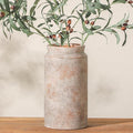 Ceramic Flower Vase 12 inch Farmhouse Rustic Vase for Home Decor Handcrafted Pottery Tall Terracotta Vases for Dining Table Decor Fireplace Living Room Bathroom Wedding Centerpiece (L-Terra)