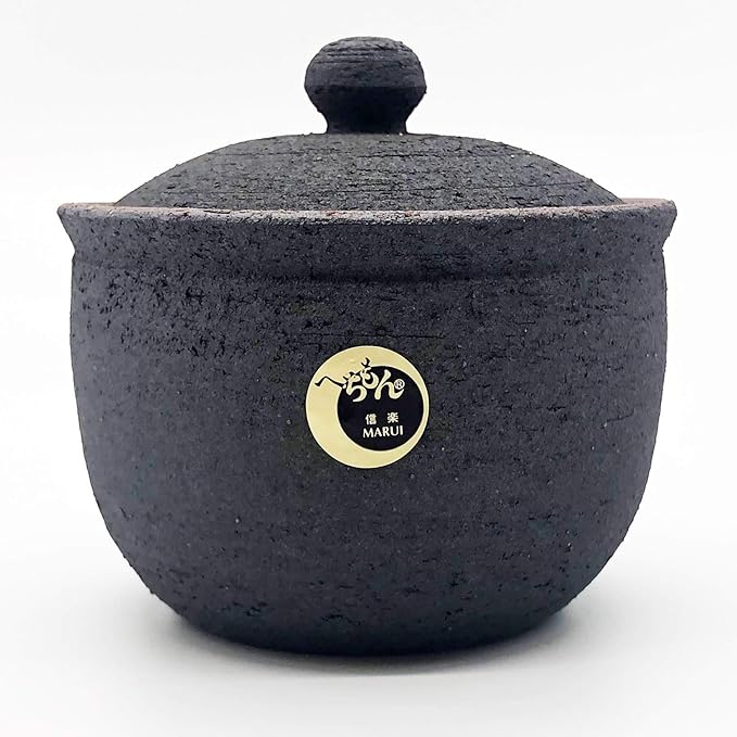 Hechimon MR-3-3537 Shigaraki Ware Absorbs Moisture and Maintains Smooth Salt Pot, Large, Black, Canister, Ceramic, Storage Container, Salt Container, Made in Japan