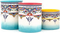 EuroCeramica Zanzibar Zanzibar-3pcs Canister, 3-Piece Set, Multicolor