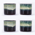 Espresso Cups Set of 2, Ceramic Espresso Cups, Expresso Shots Cups, 2.5oz Tea Cups, Demitasse Cups (4, magic outside)
