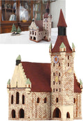 Ceramic Art Tealight Candle Holder Room Decoration Handcrafted Collectible Miniature Light House Old Town Hall in Munchen, Bavaria, Germany B325N*
