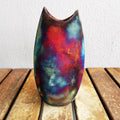 RAAQUU Koi 6.3 inch Handmade Ceramic Raku Clay Pottery Vase - Gifts for Her, Mom, Bridesmaid Wedding, Home Decor - FC