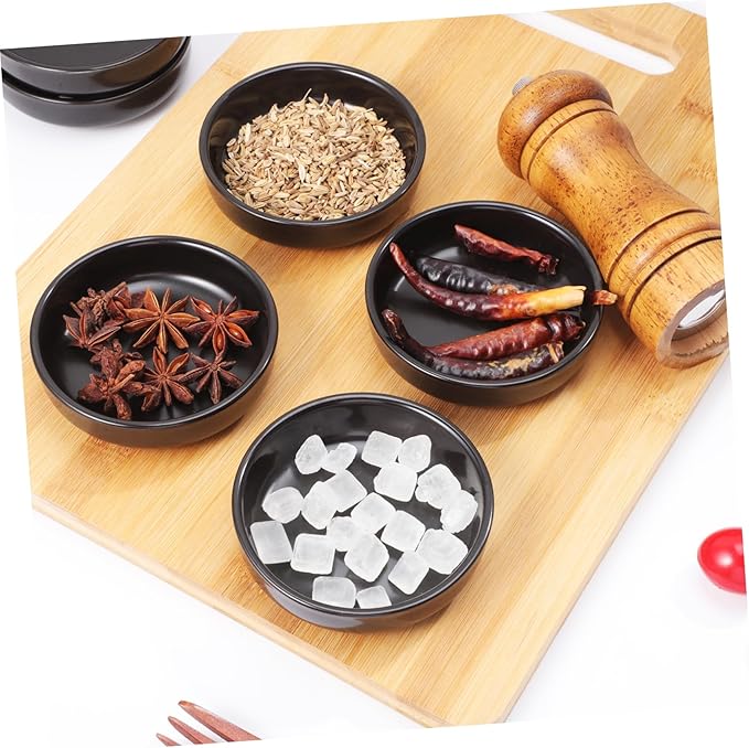 IMIKEYA 6-piece Japanese Ceramic Sauce Dishes Porcelain Snack Plates Smooth Finish for Sushi and Dips