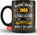 PREZZY Personalized 63rd Birthday Coffee Mug Vintage 1960 Limited Edition Mug Black 11oz 15oz